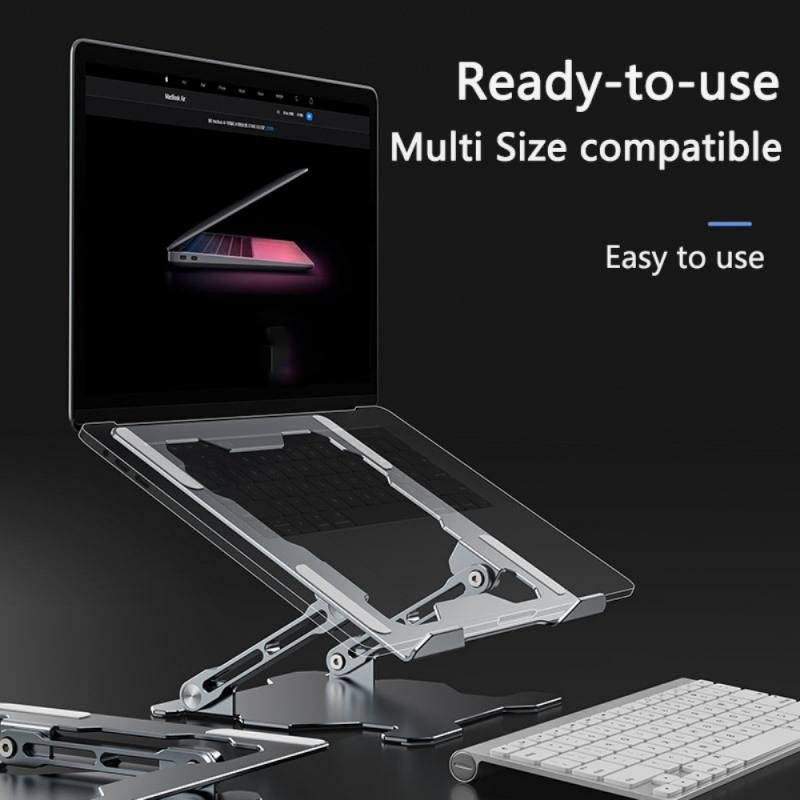 Adjustable Aluminum Laptop Stand – Grey - Image 2