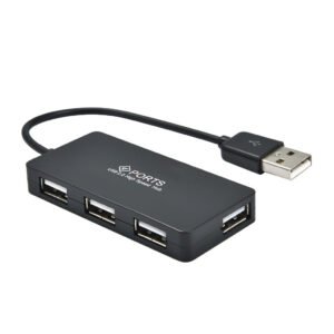 4-Port USB 3.0 High-Speed Hub – Black